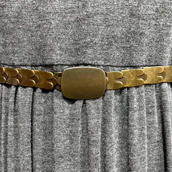 Vintage Womens Scale Serpentine Belt Stretchy Bronze Retro Fashion Statement - Picture 5 of 6